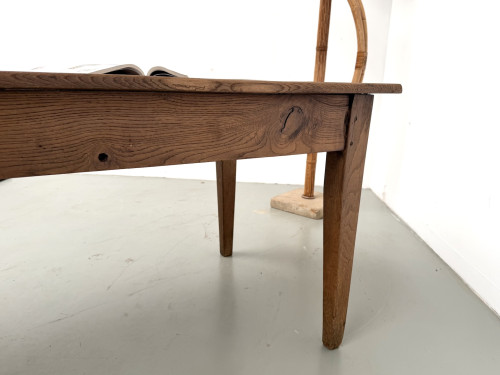 Table de ferme en chêne massif, années 30, vue 25