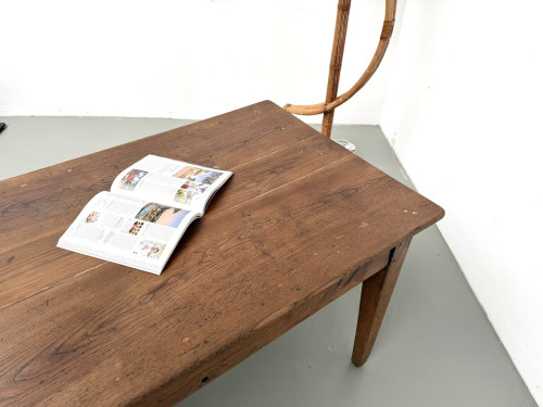 Table de ferme en chêne massif, années 30, vue 26