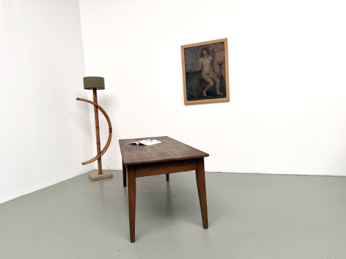 Table de ferme en chêne massif, années 30, vue 27