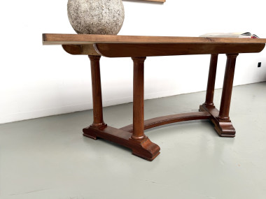 Table de repas ou bureau Art Déco en chêne et hêtre – Années 1930, vue 6