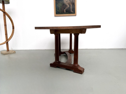 Table de repas ou bureau Art Déco en chêne et hêtre – Années 1930, vue 20