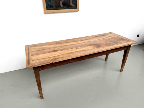 Table de ferme en noyer massif, années 50, vue 4