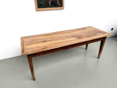 Table de ferme en noyer massif, années 50, vue 4