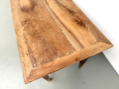 Table de ferme en noyer massif, années 50, vue 9