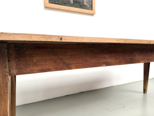 Table de ferme en noyer massif, années 50, vue 17