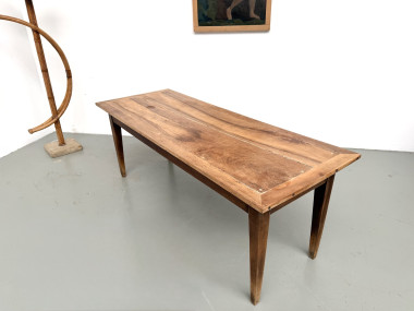 Table de ferme en noyer massif, années 50, vue 22