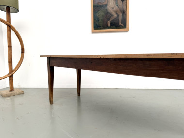 Table de ferme en noyer massif, années 50, vue 26