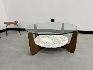 Table basse Hugues Poignant, circa 1970, vue 4