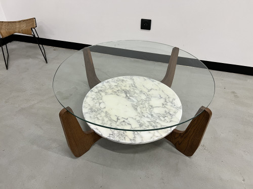 Table basse Hugues Poignant, circa 1970, vue 5