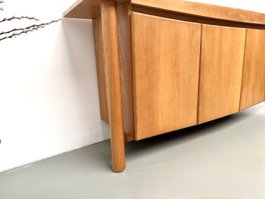 Enfilade galbée Maison Regain en orme massif, 1970, vue 11