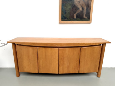 Enfilade galbée Maison Regain en orme massif, 1970, vue 13