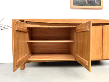 Enfilade galbée Maison Regain en orme massif, 1970, vue 20