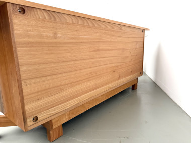 Enfilade galbée Maison Regain en orme massif, 1970, vue 27