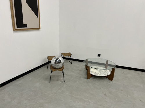Table basse Hugues Poignant, circa 1970, vue 13