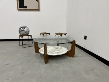 Table basse Hugues Poignant, circa 1970, vue 14