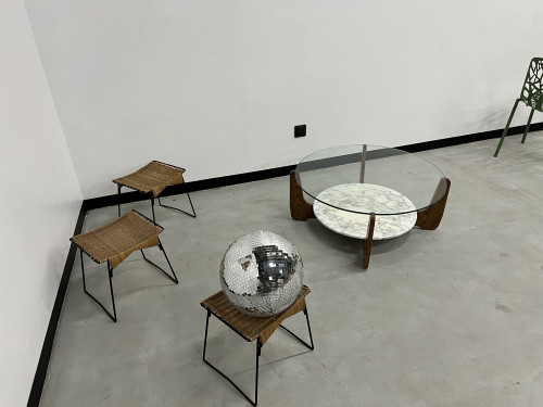 Table basse Hugues Poignant, circa 1970, vue 21