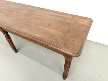 Table en chêne massif à 6 pieds tournés (1900), vue 5