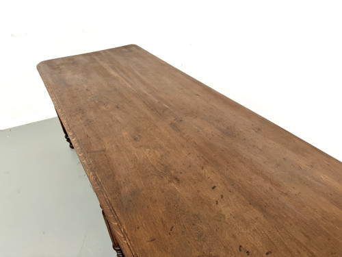 Table en chêne massif à 6 pieds tournés (1900), vue 8