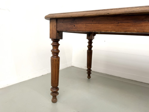 Table en chêne massif à 6 pieds tournés (1900), vue 10