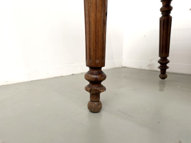 Table en chêne massif à 6 pieds tournés (1900), vue 11