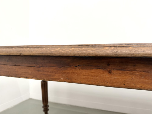 Table en chêne massif à 6 pieds tournés (1900), vue 14