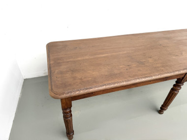 Table en chêne massif à 6 pieds tournés (1900), vue 16