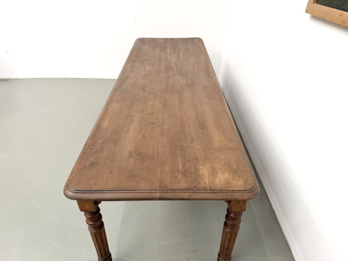 Table en chêne massif à 6 pieds tournés (1900), vue 19