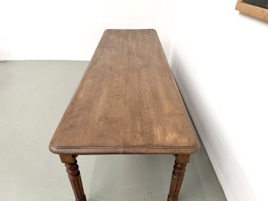 Table en chêne massif à 6 pieds tournés (1900), vue 19