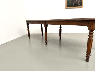 Table en chêne massif à 6 pieds tournés (1900), vue 20