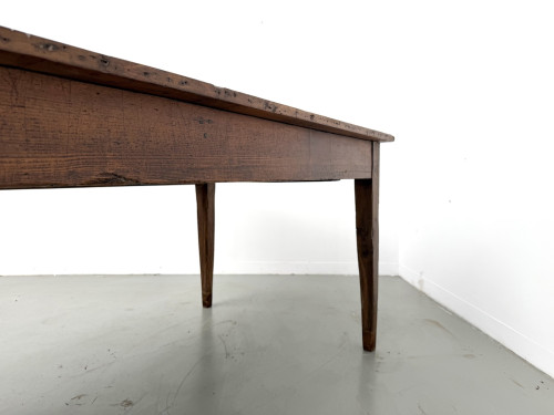 Table de ferme en pin aux pieds fuseaux, années 50, vue 24