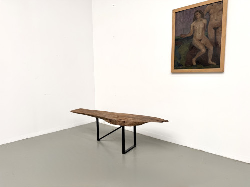 Table basse organique en peuplier massif, vue 3