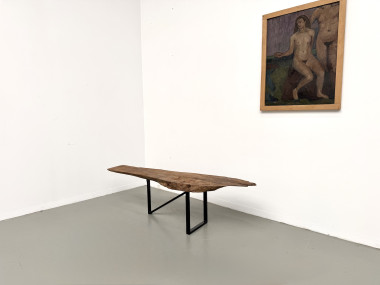 Table basse organique en peuplier massif, vue 3