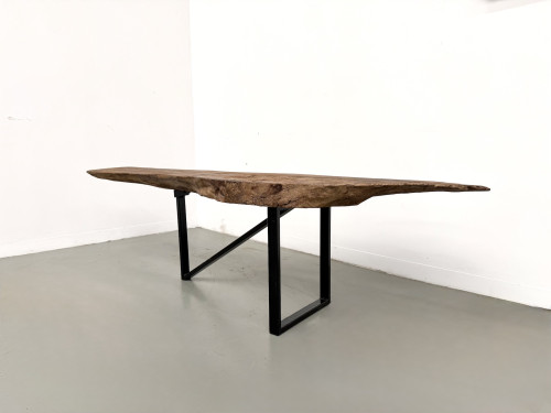 Table basse organique en peuplier massif, vue 4