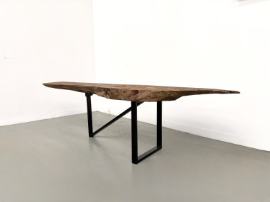 Table basse organique en peuplier massif, vue 4