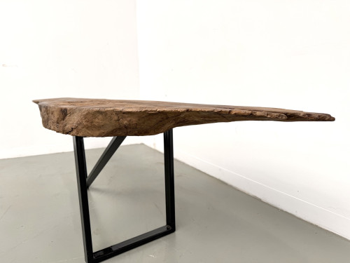 Table basse organique en peuplier massif, vue 8