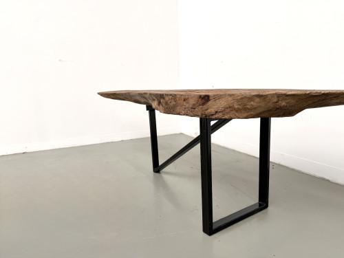 Table basse organique en peuplier massif, vue 9