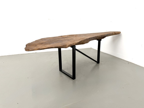Table basse organique en peuplier massif, vue 13