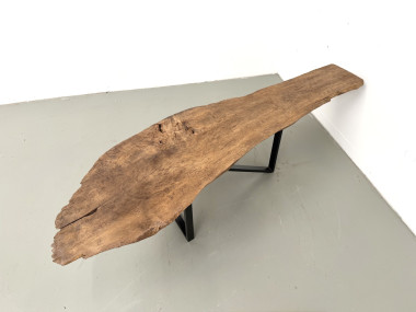 Table basse organique en peuplier massif, vue 14