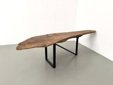 Table basse organique en peuplier massif, vue 15