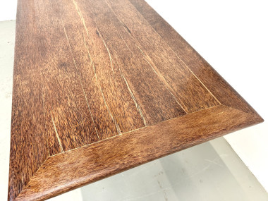Table brutaliste en bois de palmier, vue 6