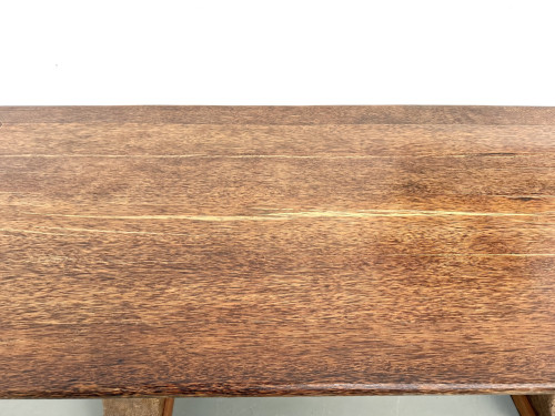 Table brutaliste en bois de palmier, vue 10