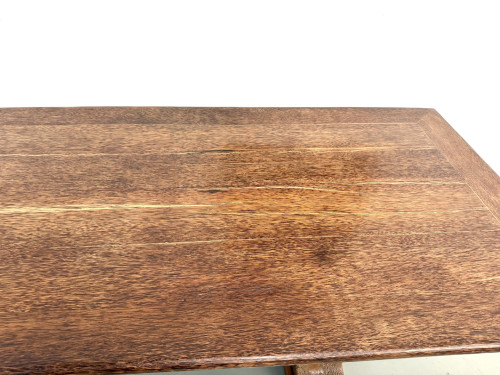 Table brutaliste en bois de palmier, vue 11