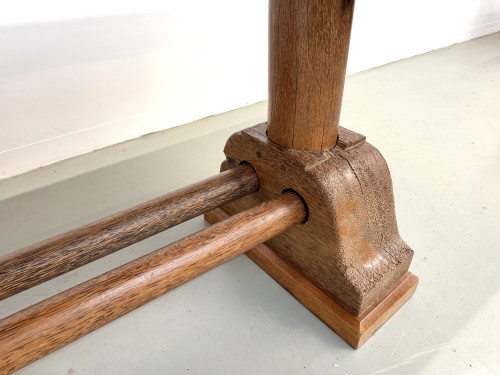 Table brutaliste en bois de palmier, vue 14