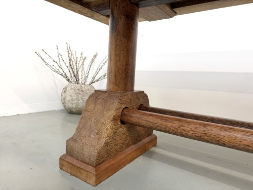Table brutaliste en bois de palmier, vue 16