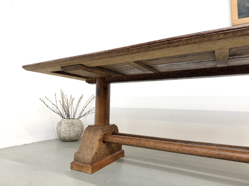 Table brutaliste en bois de palmier, vue 18