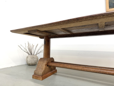 Table brutaliste en bois de palmier, vue 18