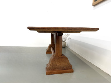 Table brutaliste en bois de palmier, vue 19