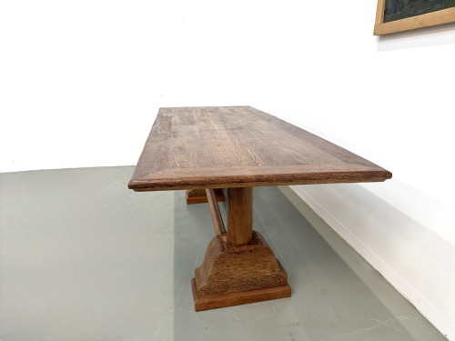 Table brutaliste en bois de palmier, vue 20