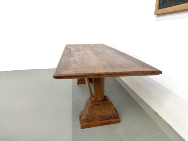 Table brutaliste en bois de palmier, vue 20