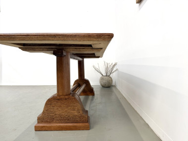 Table brutaliste en bois de palmier, vue 21